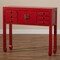 Baxton Studio Red Finished Wood Bronze Finished Accents 6-Drawer Console Table 147-8191 - alternate 6